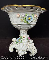 MaxSold Auction: Dresden porcelain compote or centerpiece bowl - Markham (Ontario, Canada) SELLER MANAGED Downsizing Online Auction - Loring Crescent