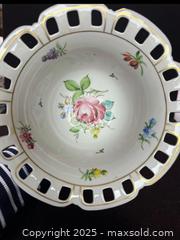 MaxSold Auction: Dresden porcelain compote or centerpiece bowl - Markham (Ontario, Canada) SELLER MANAGED Downsizing Online Auction - Loring Crescent