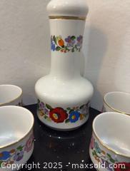 MaxSold Auction: Kalocsa Hungary hand painted decanter set  - Markham (Ontario, Canada) SELLER MANAGED Downsizing Online Auction - Loring Crescent