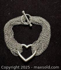 MaxSold Auction: Multi Strand Italian Sterling Silver Heart Toggle Bracelet - Markham (Ontario, Canada) SELLER MANAGED Downsizing Online Auction - Loring Crescent