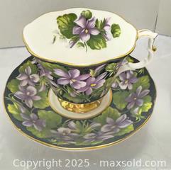 MaxSold Auction: Pair of Royal Albert purple violet bone china teacup & saucer - Markham (Ontario, Canada) SELLER MANAGED Downsizing Online Auction - Loring Crescent
