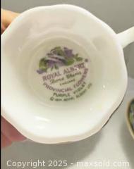 MaxSold Auction: Pair of Royal Albert purple violet bone china teacup & saucer - Markham (Ontario, Canada) SELLER MANAGED Downsizing Online Auction - Loring Crescent