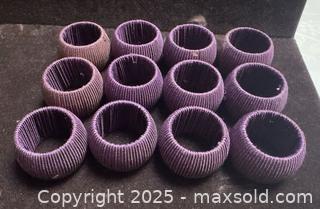 MaxSold Auction: Purple threaded napkin rings - Markham (Ontario, Canada) SELLER MANAGED Downsizing Online Auction - Loring Crescent