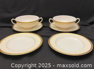 MaxSold Auction: Royal Chelsea bone china soup bowl with saucer & bread plate - Markham (Ontario, Canada) SELLER MANAGED Downsizing Online Auction - Loring Crescent
