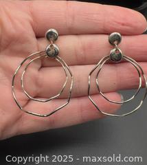 MaxSold Auction: Sterling Silver double hoop earrings  - Markham (Ontario, Canada) SELLER MANAGED Downsizing Online Auction - Loring Crescent