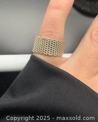 MaxSold Auction: Sterling Silver mesh ring size 6 - Markham (Ontario, Canada) SELLER MANAGED Downsizing Online Auction - Loring Crescent