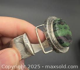 MaxSold Auction: Sterling Silver Modernist Brutalist Bracelet With Ring  - Markham (Ontario, Canada) SELLER MANAGED Downsizing Online Auction - Loring Crescent