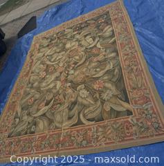 MaxSold Auction: Vintage Aubusson area rug  - Markham (Ontario, Canada) SELLER MANAGED Downsizing Online Auction - Loring Crescent