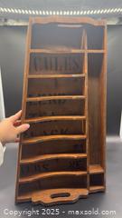 MaxSold Auction: Vintage wooden counter or wall display rack - Markham (Ontario, Canada) SELLER MANAGED Downsizing Online Auction - Loring Crescent