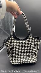 MaxSold Auction: Woven black-white leather shoulder bag - Markham (Ontario, Canada) SELLER MANAGED Downsizing Online Auction - Loring Crescent