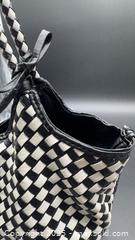 MaxSold Auction: Woven black-white leather shoulder bag - Markham (Ontario, Canada) SELLER MANAGED Downsizing Online Auction - Loring Crescent