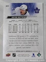 MaxSold Auction: 2023 AUSTON MATTHEWS UPPER DECK HOCKEY CARD - Kingston (Ontario, Canada) SELLER MANAGED Downsizing Online Auction - Rosemund Crescent