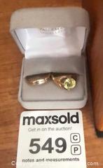 MaxSold Auction: 10K Gold Band with Yellow Faceted Stone Ring A - Ottawa (Ontario, Canada) PARTNER MANAGED Estate Sale Online Auction - South River Drive