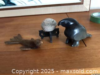 MaxSold Auction: 2 Small Figurines &#38; Stone on Stand - Ottawa (Ontario, Canada) PARTNER MANAGED Estate Sale Online Auction - South River Drive