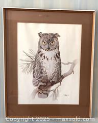 MaxSold Auction: Framed Owl Art Print  - Ottawa (Ontario, Canada) PARTNER MANAGED Estate Sale Online Auction - South River Drive