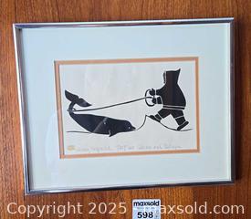 MaxSold Auction: Henry Napartuk Framed Signed Silhouette Print &#34;Piet and Beluga&#34; - Ottawa (Ontario, Canada) PARTNER MANAGED Estate Sale Online Auction - South River Drive