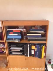 MaxSold Auction: Light Teak Storage Cabinet with Drop-Front Desk & Shelves - Ottawa (Ontario, Canada) PARTNER MANAGED Estate Sale Online Auction - South River Drive