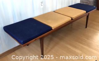 MaxSold Auction: MCM Teak Bench with Cushions - Ottawa (Ontario, Canada) PARTNER MANAGED Estate Sale Online Auction - South River Drive