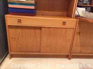 MaxSold Auction: Mid-Century Modern Light Teak Modular Shelving Cabinet  - Ottawa (Ontario, Canada) PARTNER MANAGED Estate Sale Online Auction - South River Drive