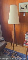 MaxSold Auction: Mid-Century Teak Tripod Floor Lamp with Beige Fabric Shade - Ottawa (Ontario, Canada) PARTNER MANAGED Estate Sale Online Auction - South River Drive