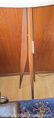 MaxSold Auction: Mid-Century Teak Tripod Floor Lamp with Beige Fabric Shade - Ottawa (Ontario, Canada) PARTNER MANAGED Estate Sale Online Auction - South River Drive
