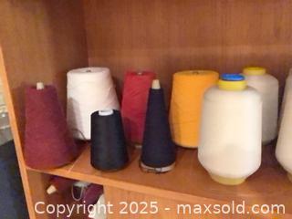 MaxSold Auction: Mixed Yarn Cones with Knitted Swatches and Samples - Ottawa (Ontario, Canada) PARTNER MANAGED Estate Sale Online Auction - South River Drive