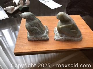 MaxSold Auction: Pair of miniature Carved Soapstone Bird Figurines  - Ottawa (Ontario, Canada) PARTNER MANAGED Estate Sale Online Auction - South River Drive