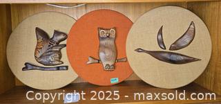 MaxSold Auction: Set of 3 Round Wall Plaques with Carved Wood Appliqué - Ottawa (Ontario, Canada) PARTNER MANAGED Estate Sale Online Auction - South River Drive
