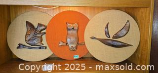 MaxSold Auction: Set of 3 Round Wall Plaques with Carved Wood Appliqué - Ottawa (Ontario, Canada) PARTNER MANAGED Estate Sale Online Auction - South River Drive