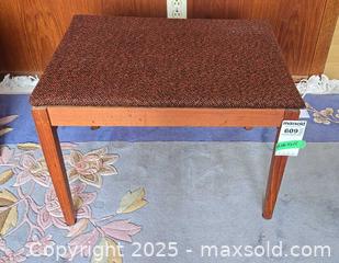 MaxSold Auction: Small Upholstered Wood Bench  - Ottawa (Ontario, Canada) PARTNER MANAGED Estate Sale Online Auction - South River Drive