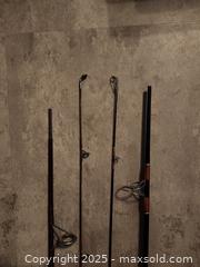 MaxSold Auction: 2 Vintage  Fishing Poles "Quick Finessa" and mystery - Mesa (Arizona, USA) SELLER MANAGED Downsizing Online Auction - South 96th Street