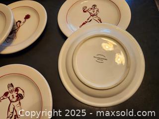 MaxSold Auction: FOOTBALL! Williams-Sonoma Vintage Football Snack Plates - Mesa (Arizona, USA) SELLER MANAGED Downsizing Online Auction - South 96th Street