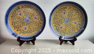 MaxSold Auction: 2 Large Chinese Ceramic Plates 12&#34; - New Westminster (British Columbia, Canada) SELLER MANAGED Downsizing Online Auction -  Hamilton Street