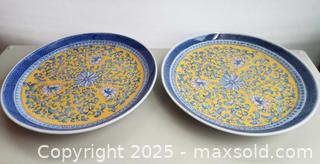 MaxSold Auction: 2 Large Chinese Ceramic Plates 12&#34; - New Westminster (British Columbia, Canada) SELLER MANAGED Downsizing Online Auction -  Hamilton Street