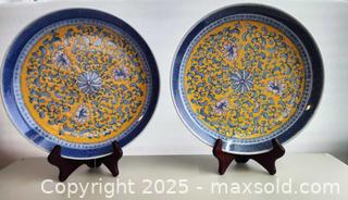 MaxSold Auction: 2 Large Chinese Ceramic Plates 12&#34; - New Westminster (British Columbia, Canada) SELLER MANAGED Downsizing Online Auction -  Hamilton Street