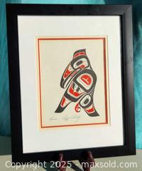 MaxSold Auction: Framed Vintage Limited Edition Print &#34;Raven&#34; by Richard Shorty from the Yukon - New Westminster (British Columbia, Canada) SELLER MANAGED Downsizing Online Auction -  Hamilton Street