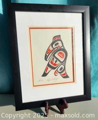 MaxSold Auction: Framed Vintage Limited Edition Print &#34;Raven&#34; by Richard Shorty from the Yukon - New Westminster (British Columbia, Canada) SELLER MANAGED Downsizing Online Auction -  Hamilton Street