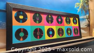 MaxSold Auction: Framed Vinyl Records Pop Art Print  - New Westminster (British Columbia, Canada) SELLER MANAGED Downsizing Online Auction -  Hamilton Street