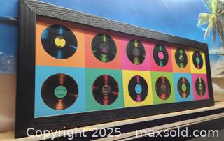 MaxSold Auction: Framed Vinyl Records Pop Art Print  - New Westminster (British Columbia, Canada) SELLER MANAGED Downsizing Online Auction -  Hamilton Street