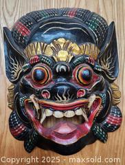MaxSold Auction: Hand Carved Balinese Barong Mask wall Hanging - New Westminster (British Columbia, Canada) SELLER MANAGED Downsizing Online Auction -  Hamilton Street