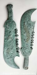 MaxSold Auction: Large pair of hard stone ornate carved  9 Ring Dragon Swords - New Westminster (British Columbia, Canada) SELLER MANAGED Downsizing Online Auction -  Hamilton Street