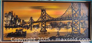 MaxSold Auction: Large Signed Van Gaard Style Vintage Art of San Francisco Oakland Bay Bridge - New Westminster (British Columbia, Canada) SELLER MANAGED Downsizing Online Auction -  Hamilton Street