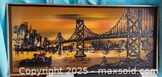 MaxSold Auction: Large Signed Van Gaard Style Vintage Art of San Francisco Oakland Bay Bridge - New Westminster (British Columbia, Canada) SELLER MANAGED Downsizing Online Auction -  Hamilton Street