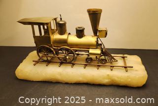 MaxSold Auction: Signed Limited edition John DeMot Western Express Brass Train Sculpture on Onyx - New Westminster (British Columbia, Canada) SELLER MANAGED Downsizing Online Auction -  Hamilton Street