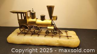MaxSold Auction: Signed Limited edition John DeMot Western Express Brass Train Sculpture on Onyx - New Westminster (British Columbia, Canada) SELLER MANAGED Downsizing Online Auction -  Hamilton Street
