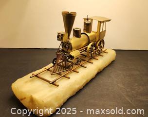 MaxSold Auction: Signed Limited edition John DeMot Western Express Brass Train Sculpture on Onyx - New Westminster (British Columbia, Canada) SELLER MANAGED Downsizing Online Auction -  Hamilton Street