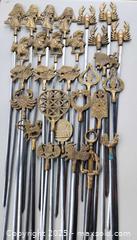 MaxSold Auction: Vintage Brass and Stainless Steel Turkish Kebab Skewers  - New Westminster (British Columbia, Canada) SELLER MANAGED Downsizing Online Auction -  Hamilton Street