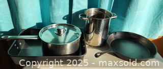 MaxSold Auction: Vintage cast iron pan and other random pots and pans - New Westminster (British Columbia, Canada) SELLER MANAGED Downsizing Online Auction -  Hamilton Street