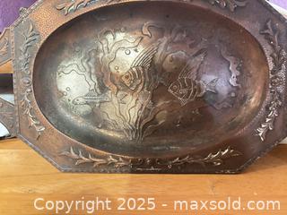 MaxSold Auction: Art Nouveau Pewter Tray - Hiram (Georgia, USA) SELLER MANAGED Reseller Online Auction - Hiram Acworth Highway (STORAGE)