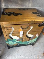 MaxSold Auction: Asian Gold Leaf Crane Cabinet - Hiram (Georgia, USA) SELLER MANAGED Reseller Online Auction - Hiram Acworth Highway (STORAGE)